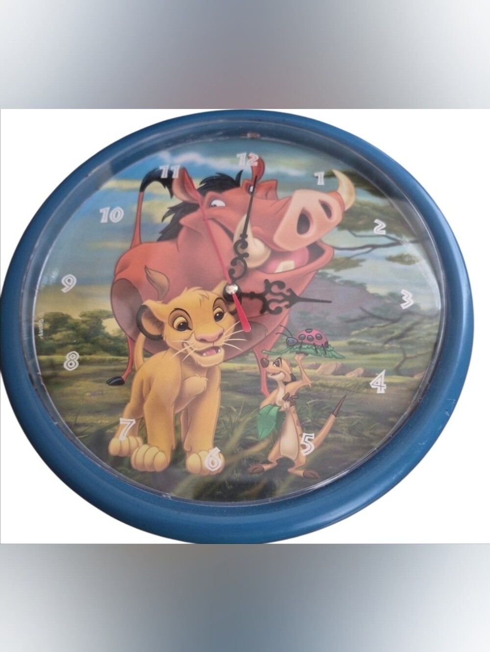 The Lion King Pumbaa & Simba Wall Clock - Blue